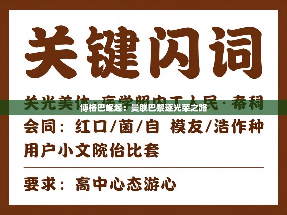 博格巴崛起：曼联巴黎逐光荣之路  第2张
